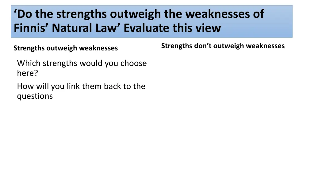 do the strengths outweigh the weaknesses