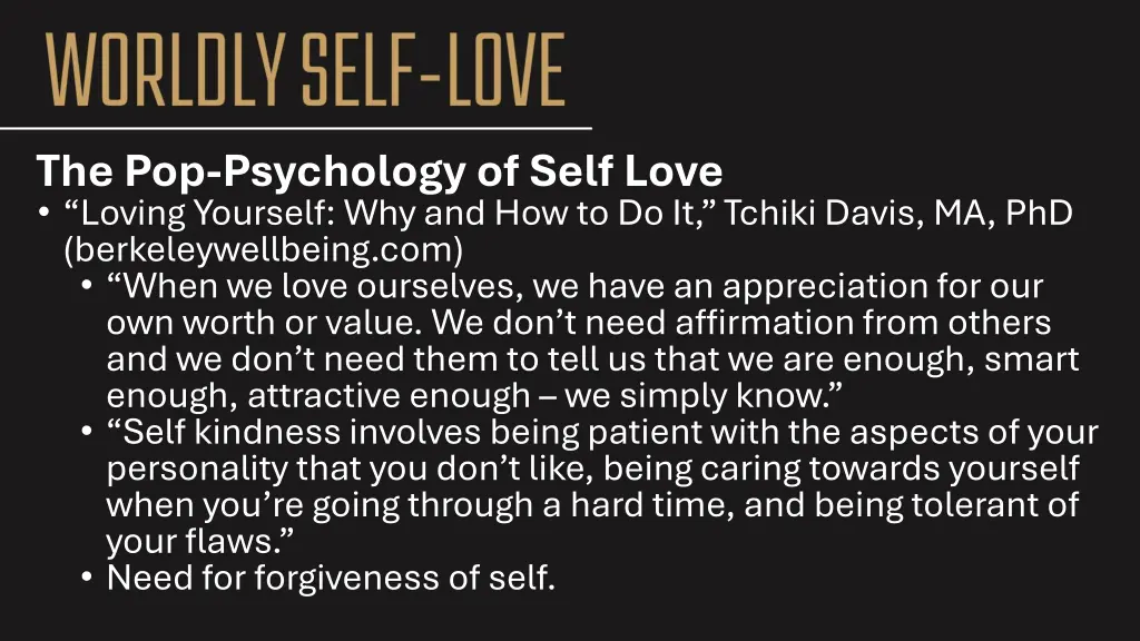 the pop psychology of self love loving yourself