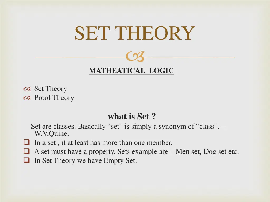 set theory 2