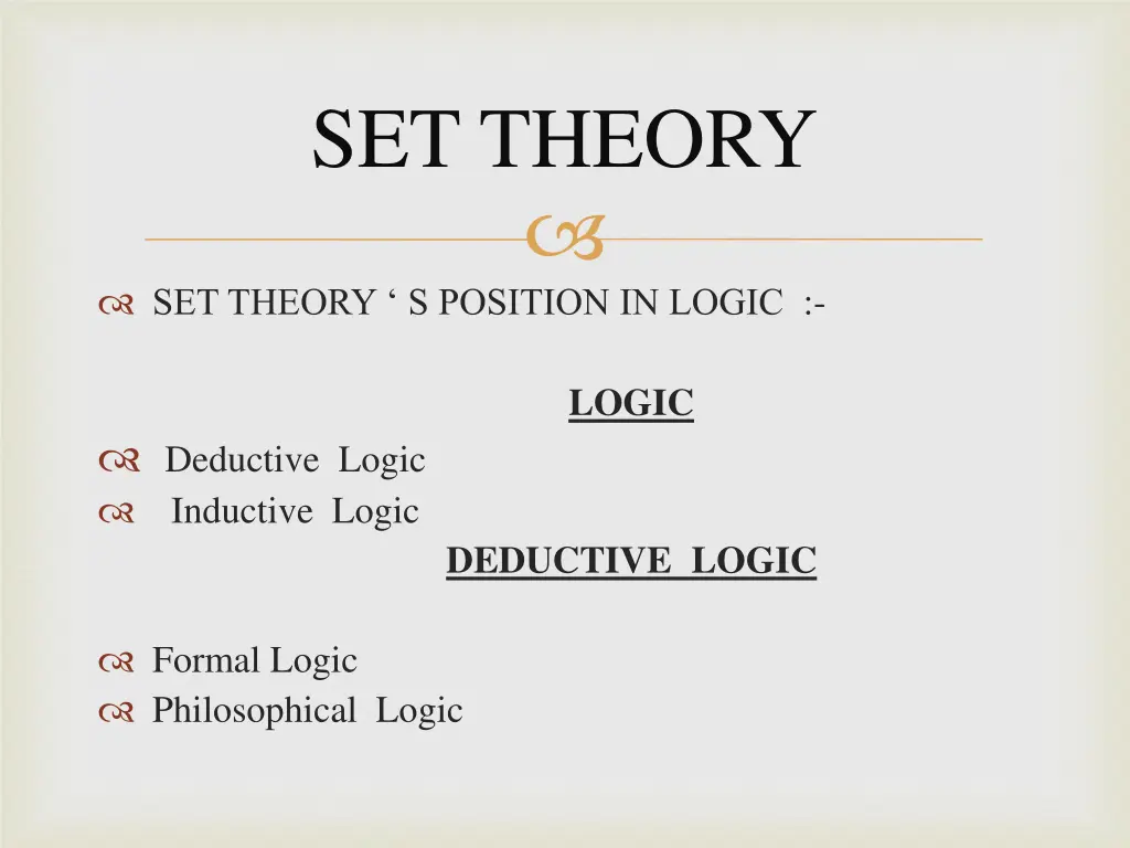 set theory
