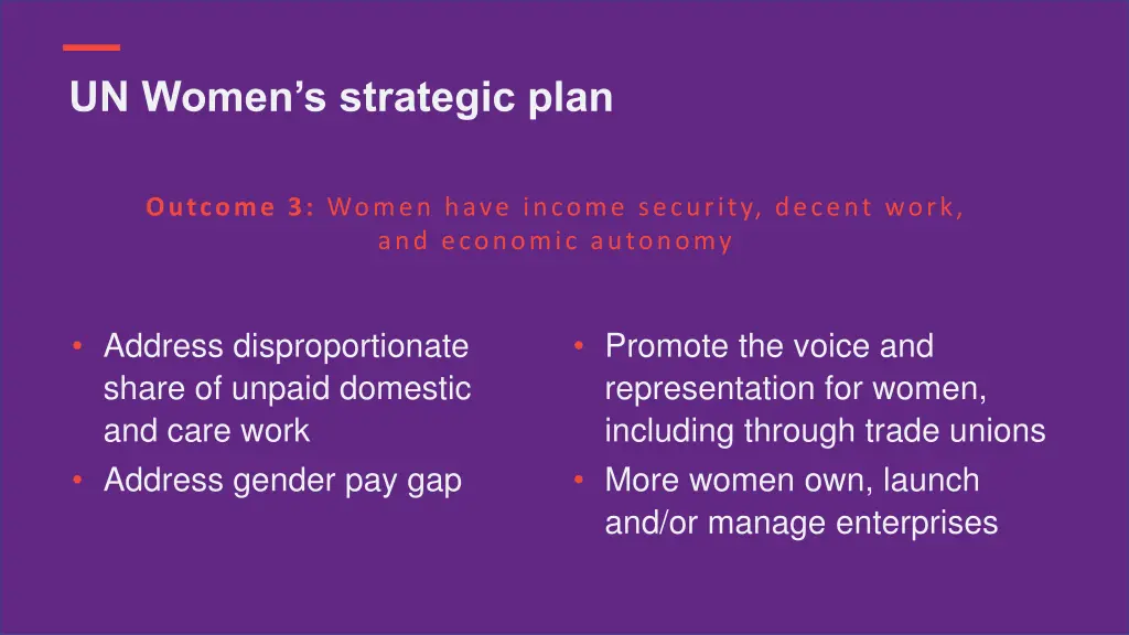 un women s strategic plan