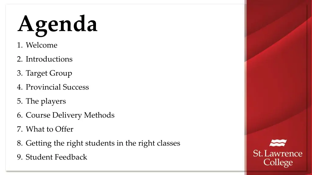 agenda