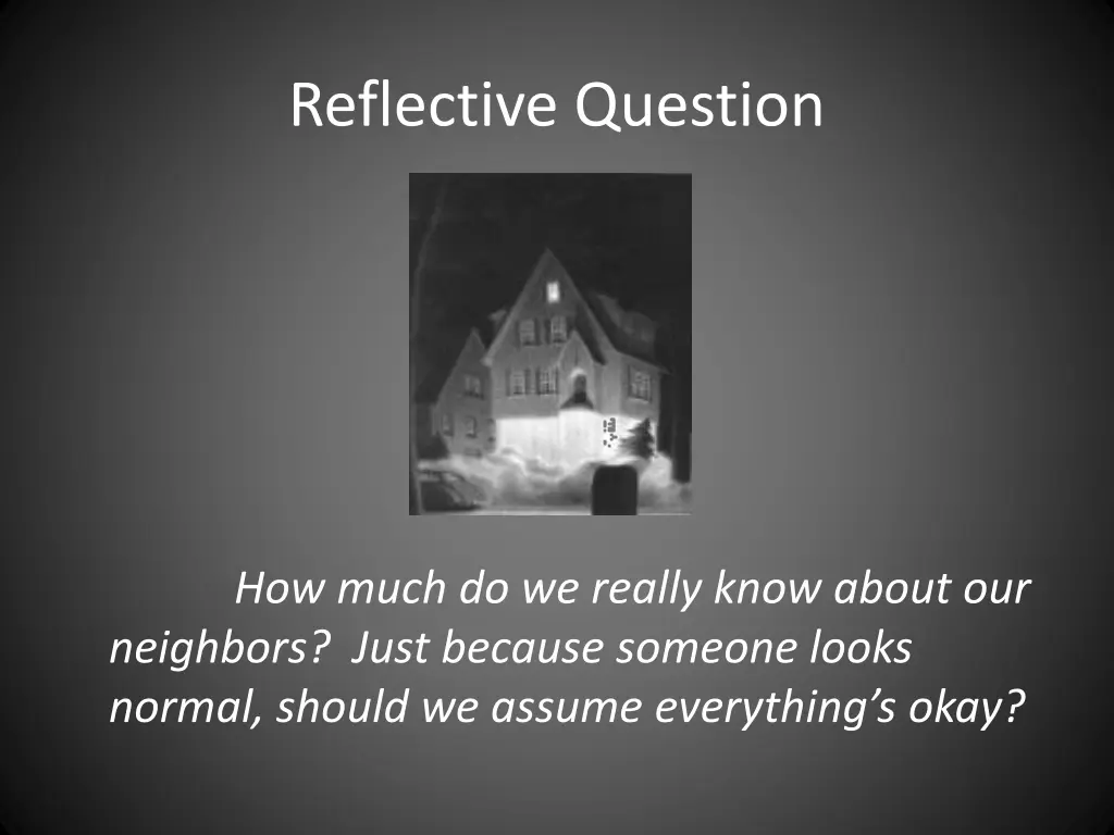 reflective question