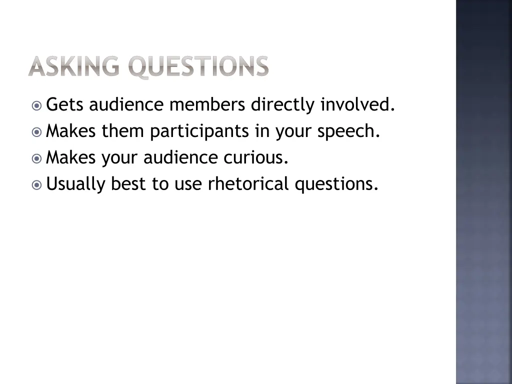 asking questions