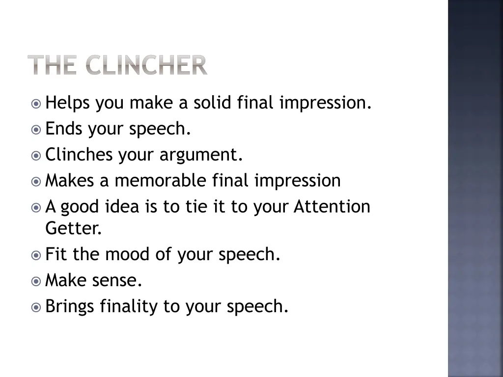 the clincher