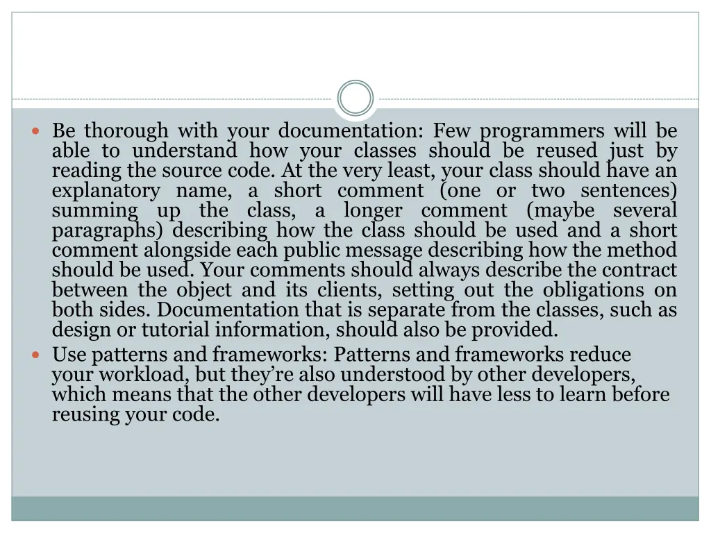 be thorough with your documentation
