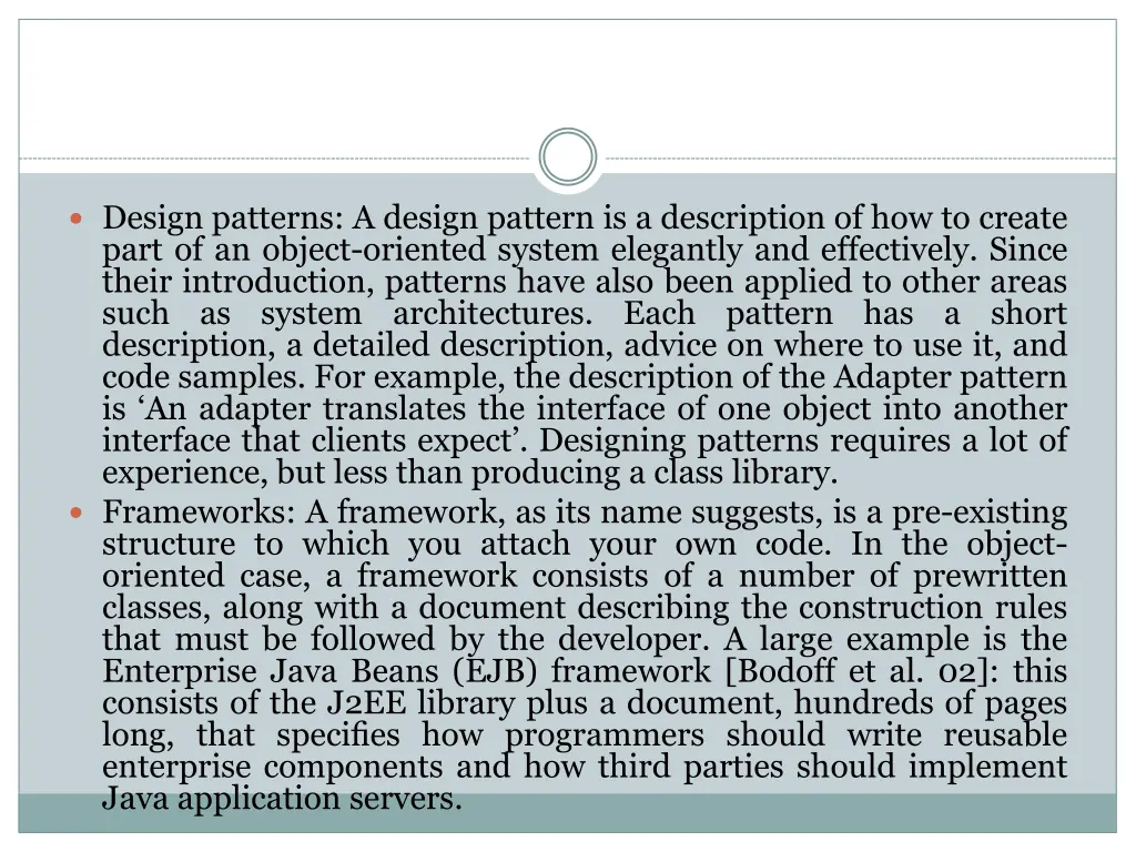 design patterns a design pattern is a description