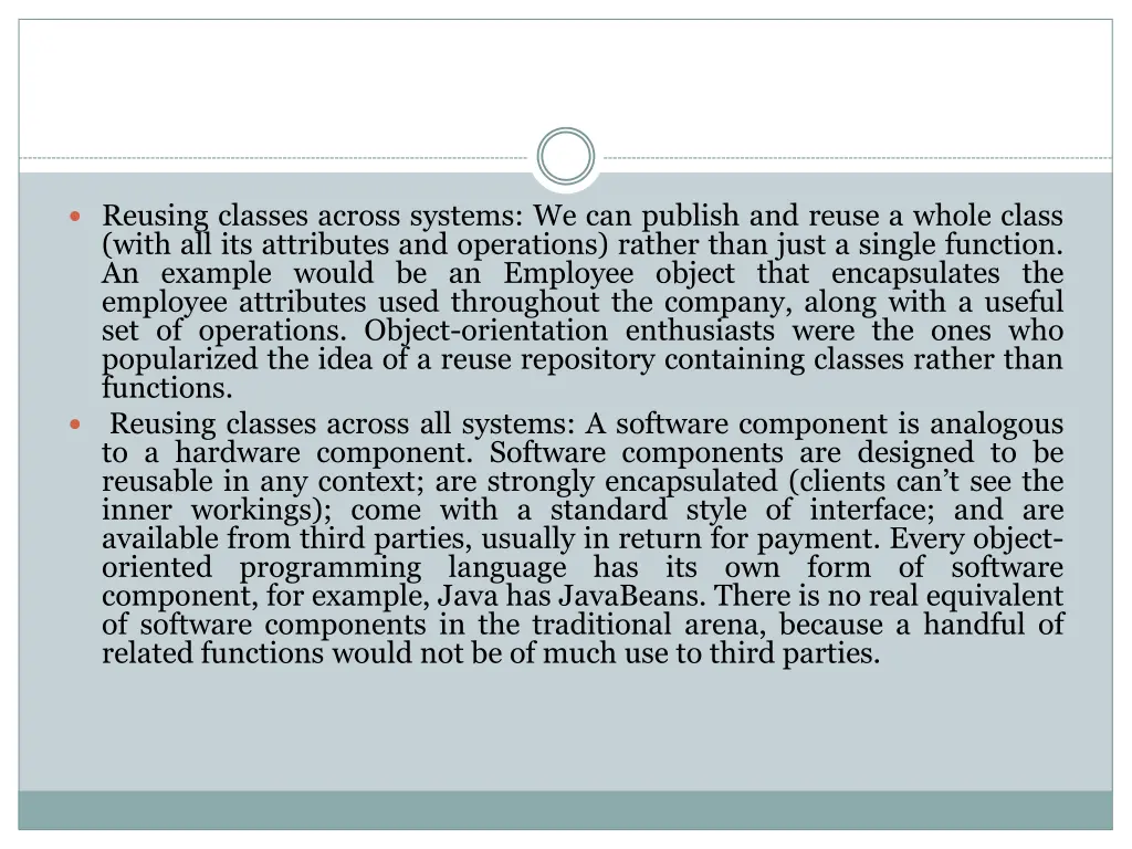 reusing classes across systems we can publish