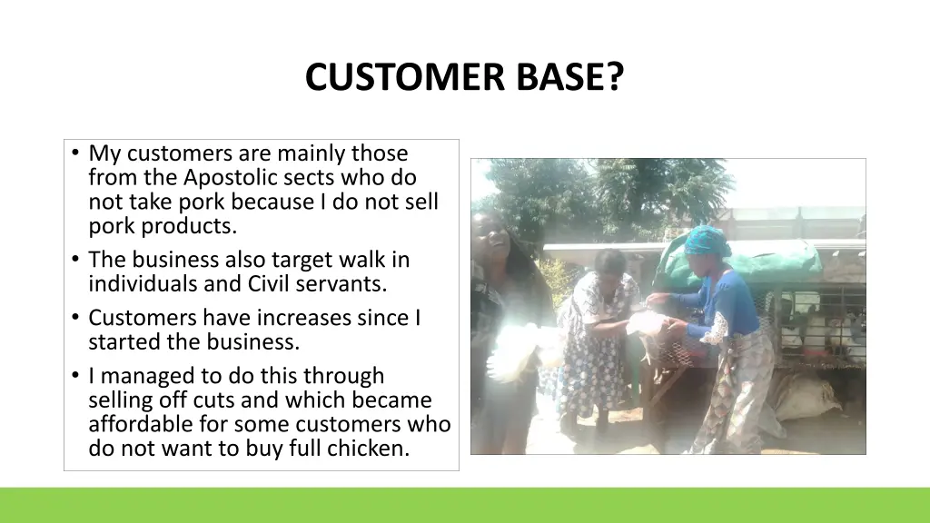 customer base