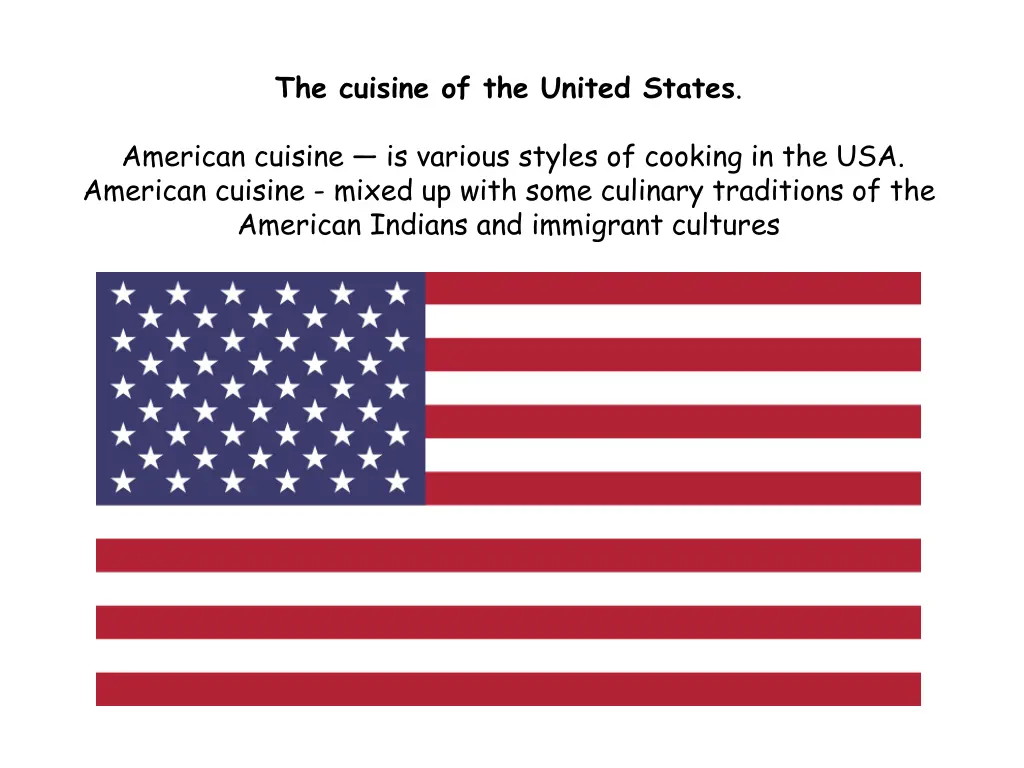 the cuisine of the united states