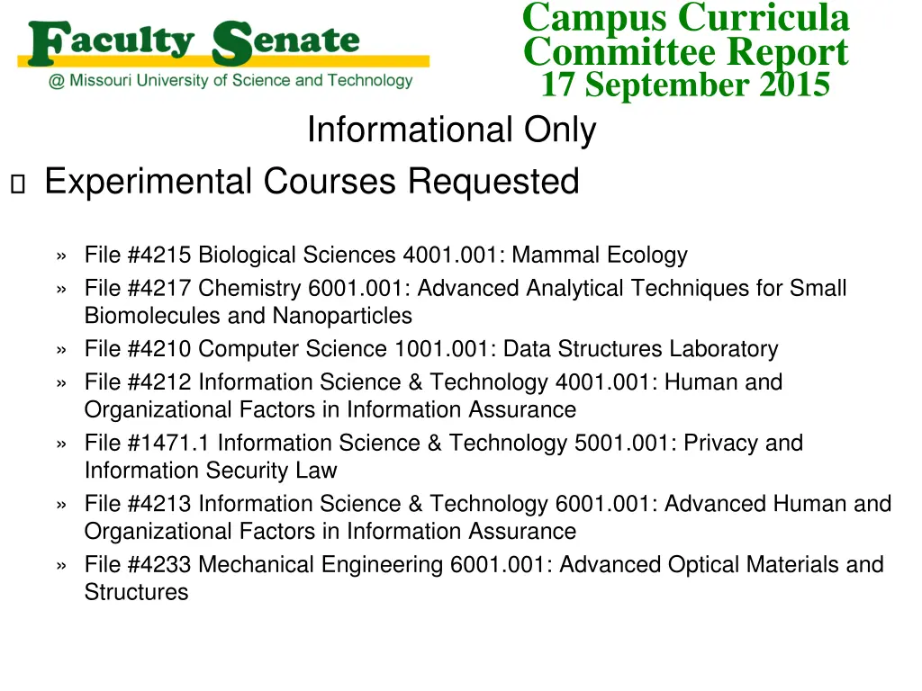 campus curricula committee report 17 september 4