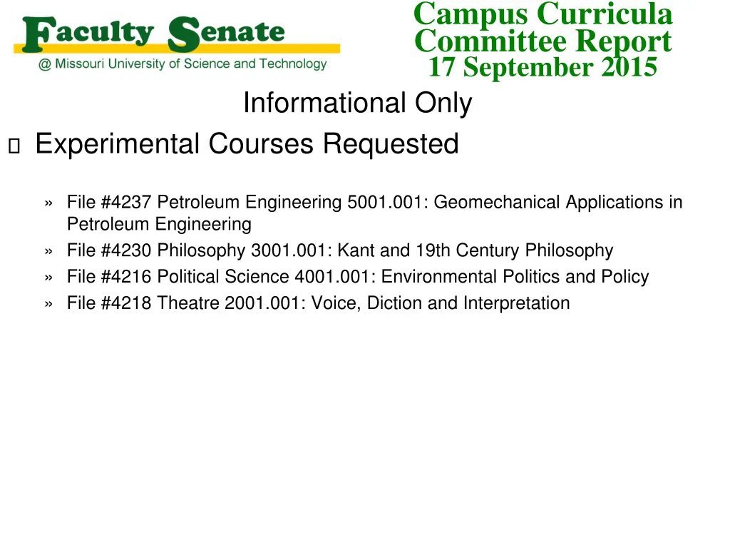 campus curricula committee report 17 september 5