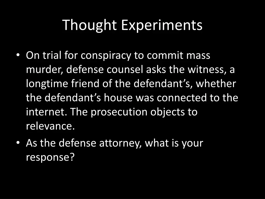 thought experiments 2