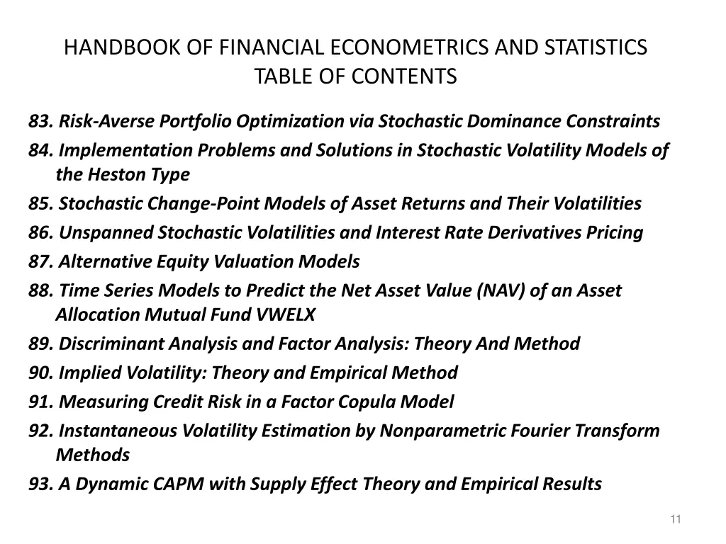 handbook of financial econometrics and statistics 8