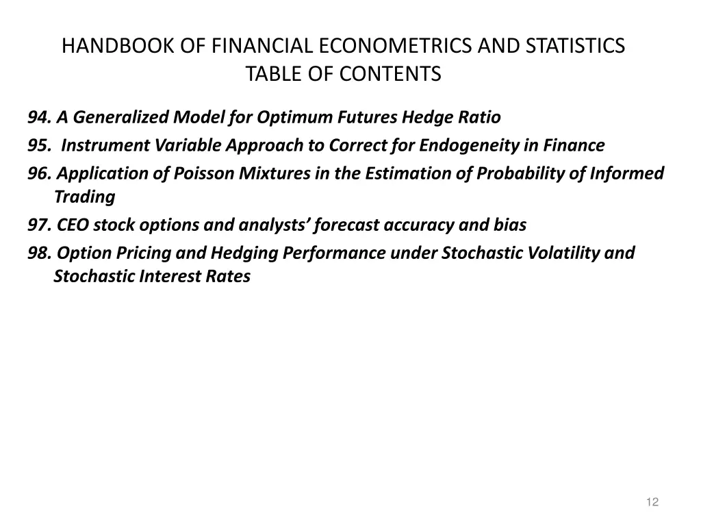 handbook of financial econometrics and statistics 9