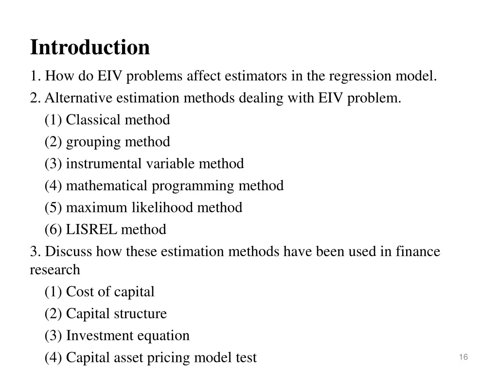 introduction 1 how do eiv problems affect
