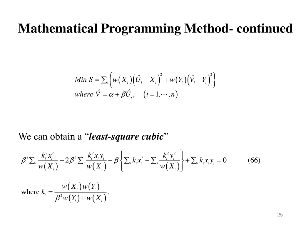 mathematical programming method continued 1