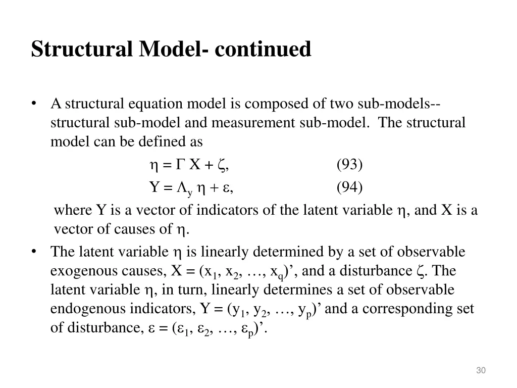 structural model continued