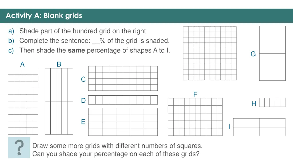 activity a blank grids