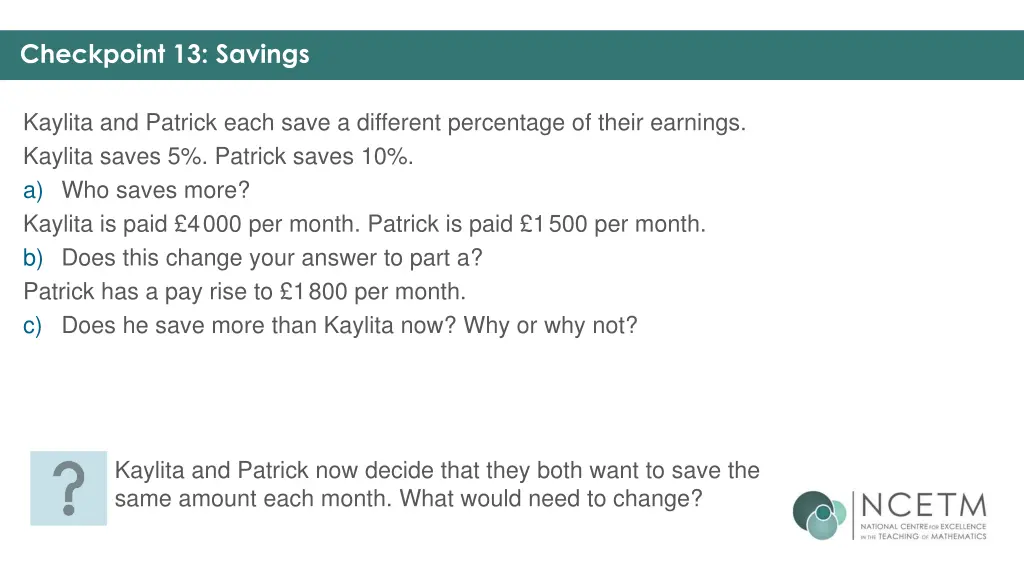 checkpoint 13 savings