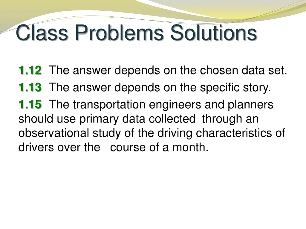 class problems solutions