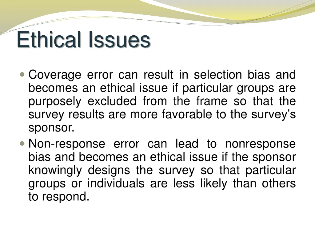 ethical issues