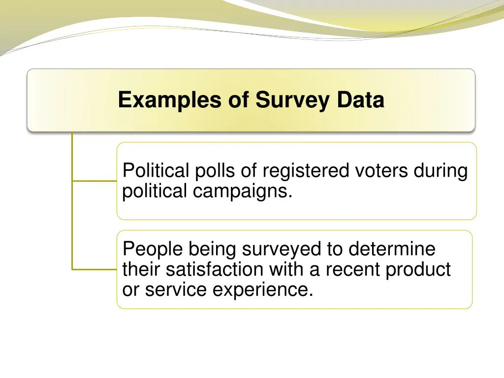 examples of survey data