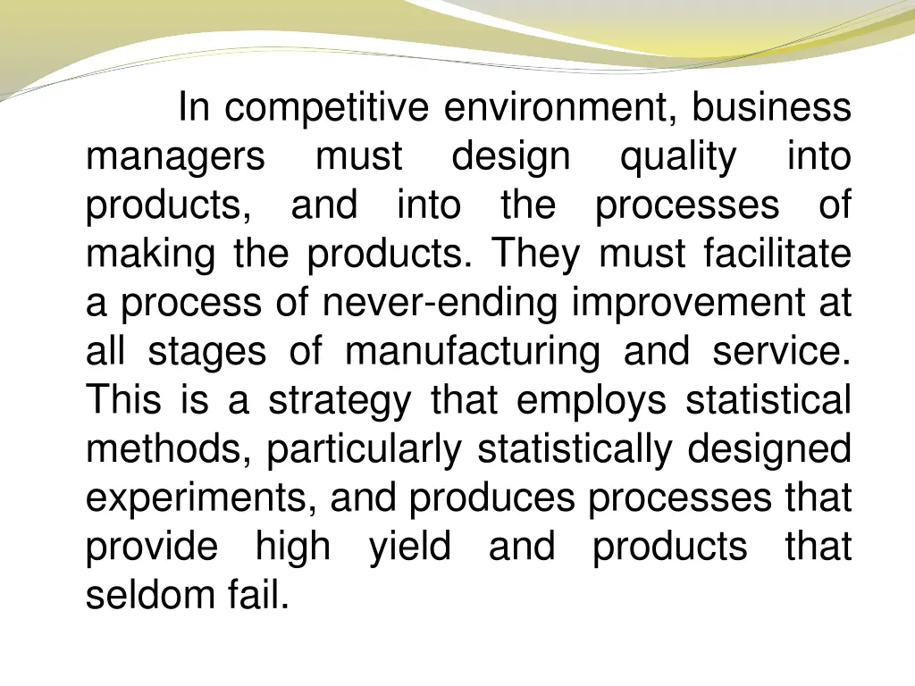 in competitive environment business managers must