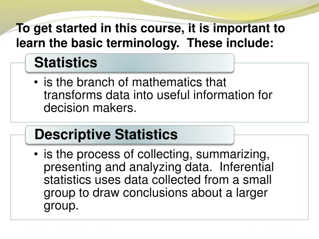 to get started in this course it is important