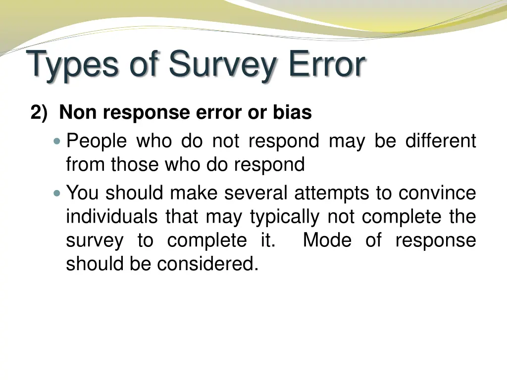 types of survey error 1