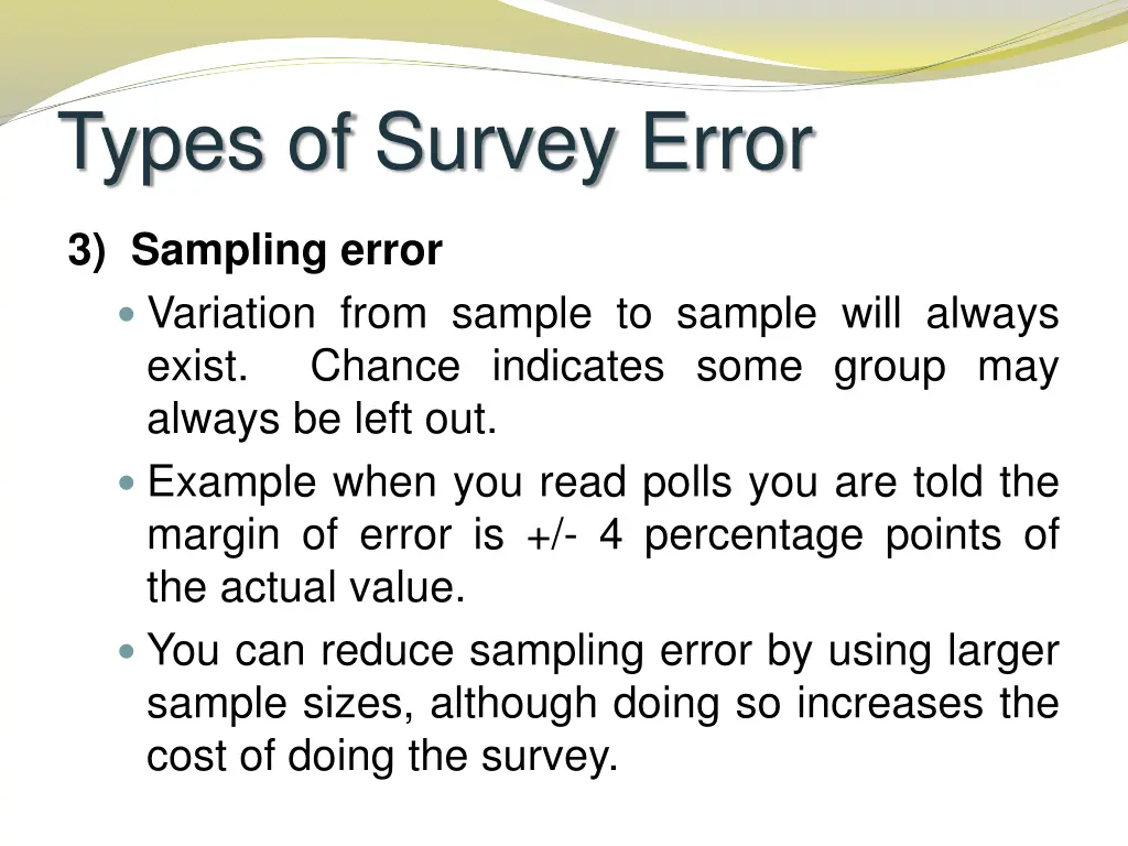 types of survey error 2