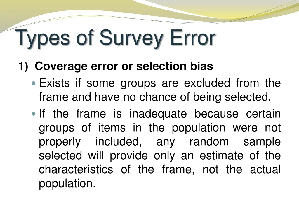 types of survey error