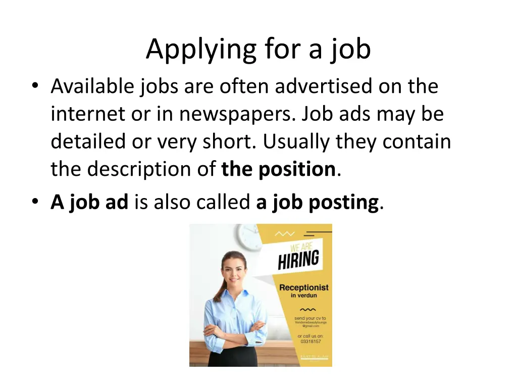 applying for a job