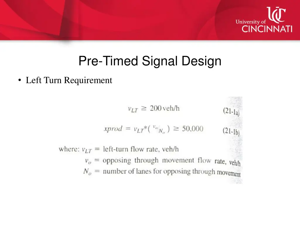 pre timed signal design