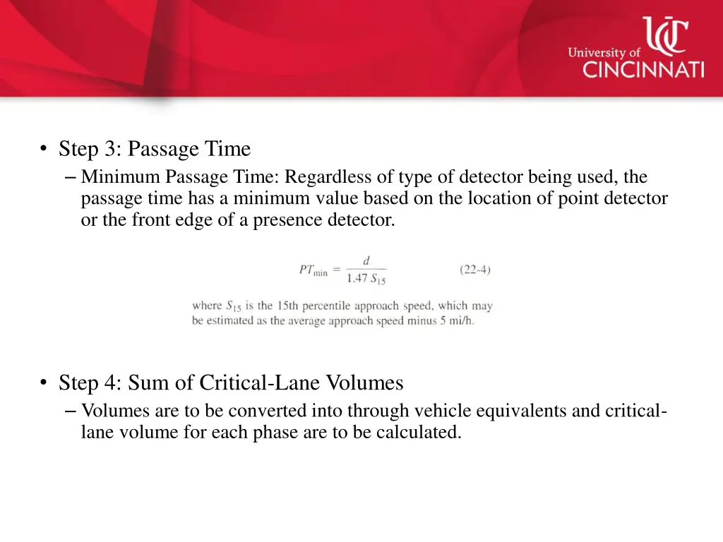 step 3 passage time minimum passage time