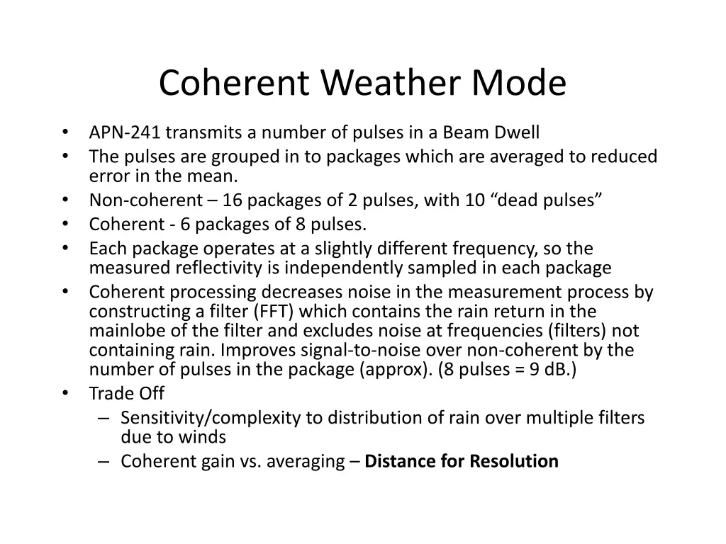 coherent weather mode