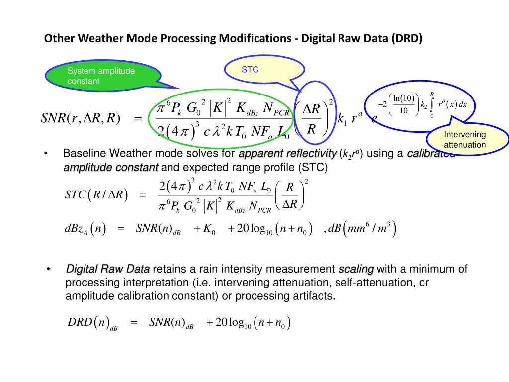 other weather mode processing modifications