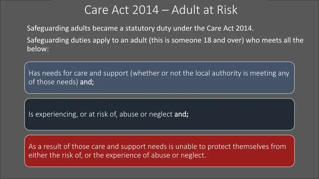 care act 2014 adult at risk