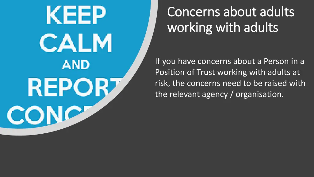 concerns about adults concerns about adults