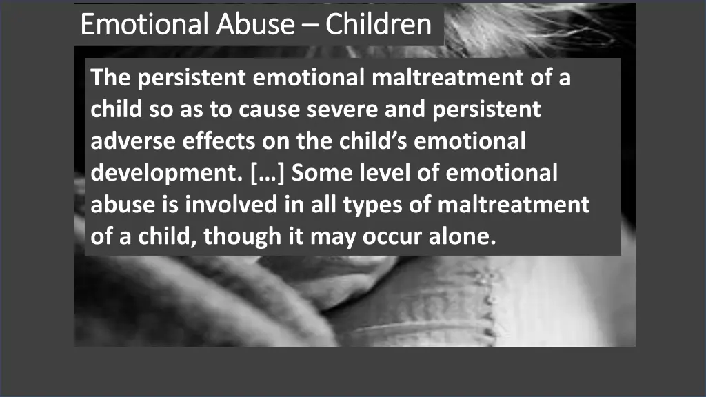 emotional abuse emotional abuse children