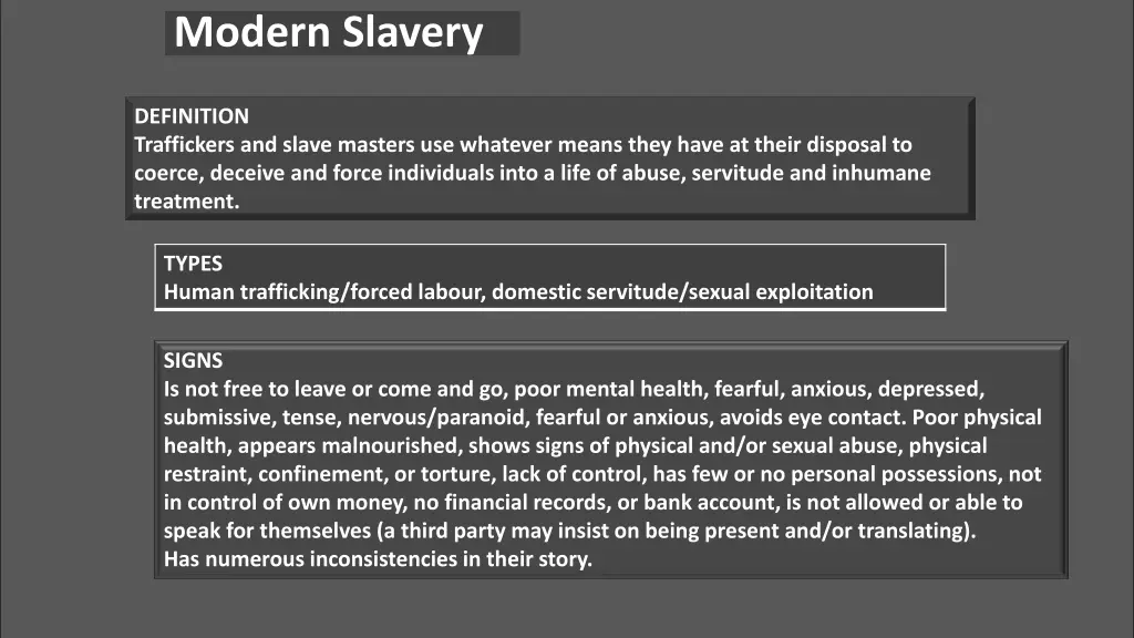 modern slavery