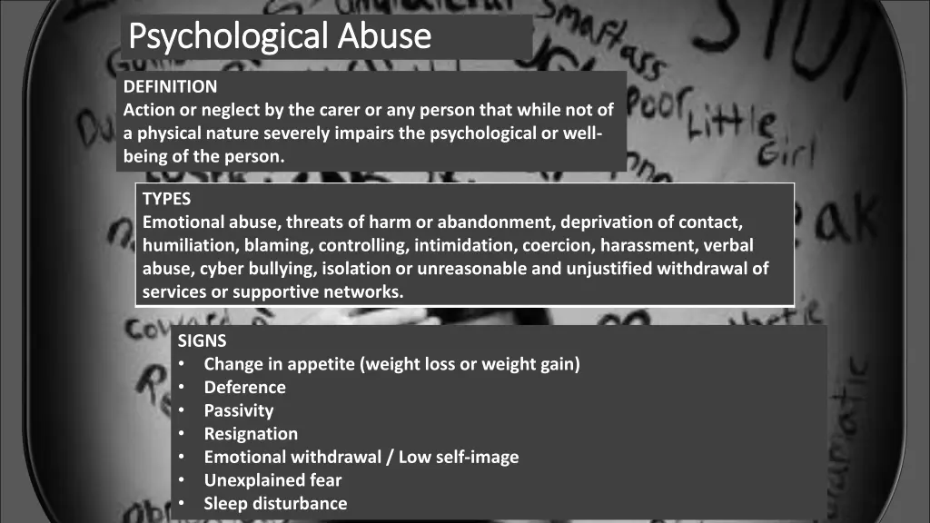 psychological abuse psychological abuse