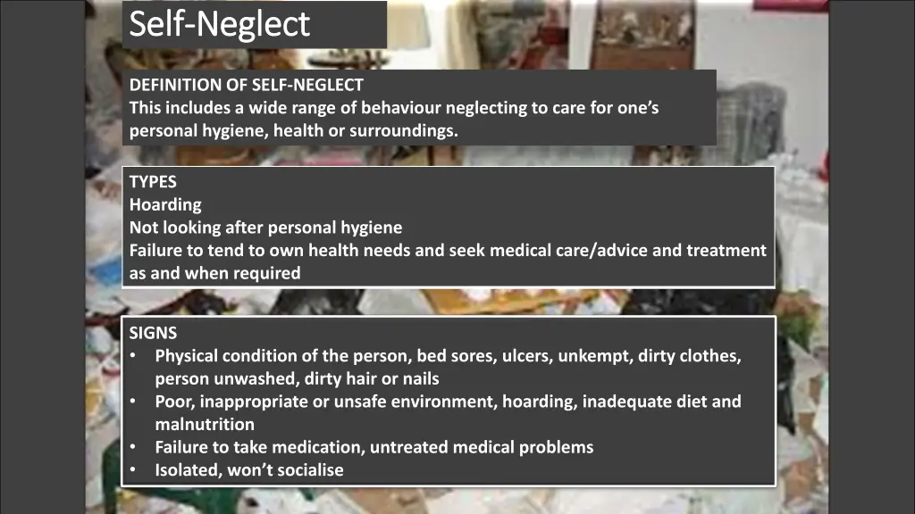self self neglect neglect