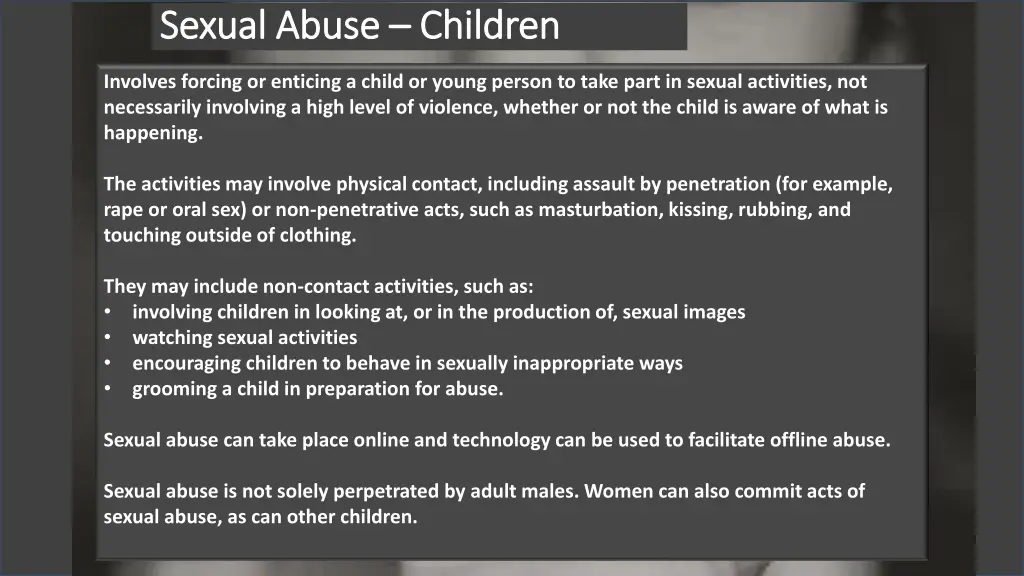 sexual abuse sexual abuse children