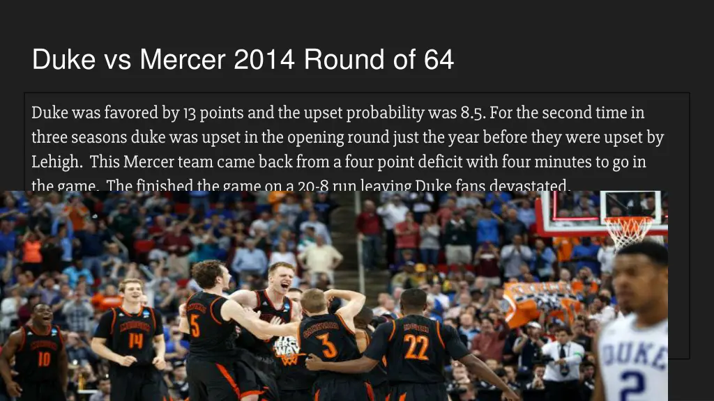 duke vs mercer 2014 round of 64