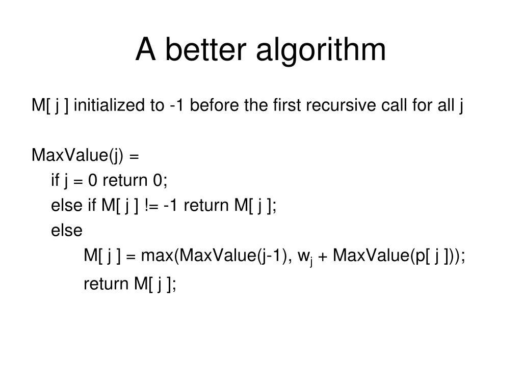 a better algorithm