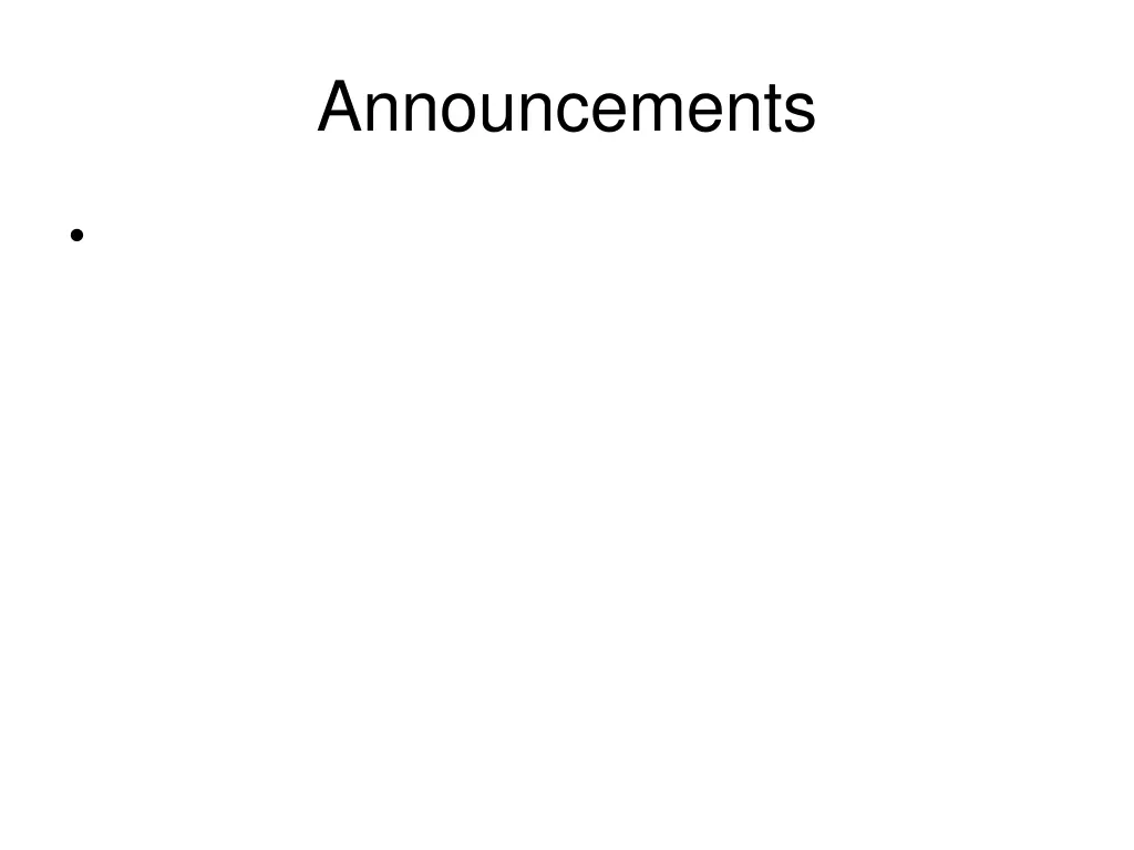 announcements