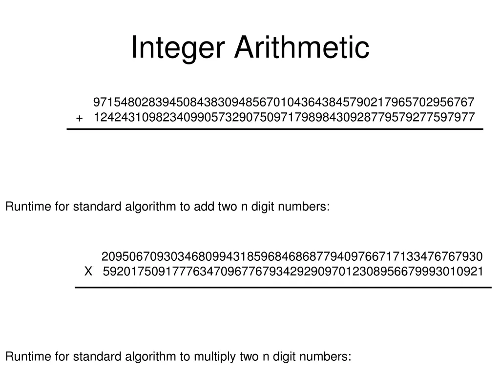 integer arithmetic