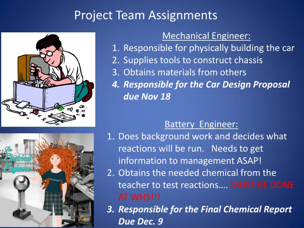 project team assignments