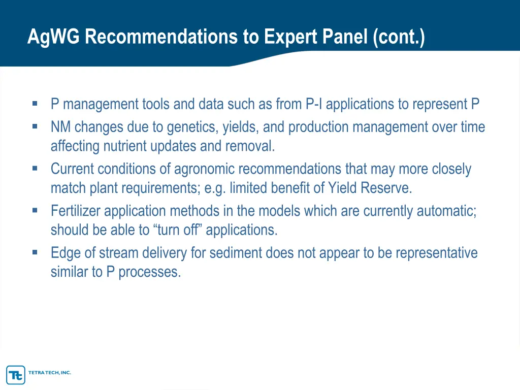 agwg recommendations to expert panel cont 2
